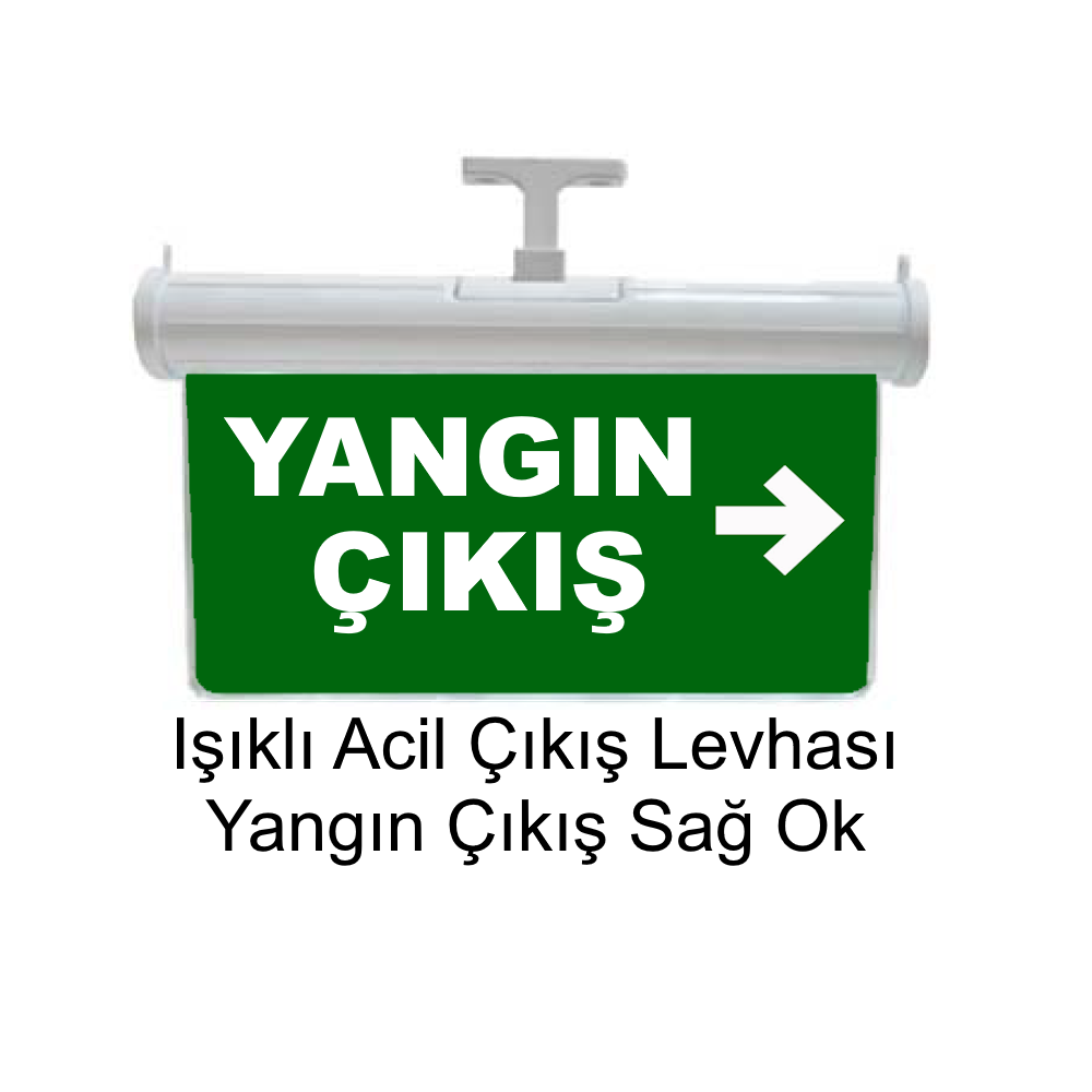 Işıklı Acil Çıkış Levhası (Yangın Çıkış Sağ Ok) GN-AC34
